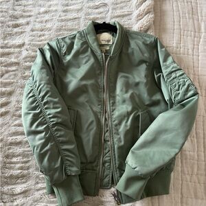 Women’s Olive Green Bomber Jacket